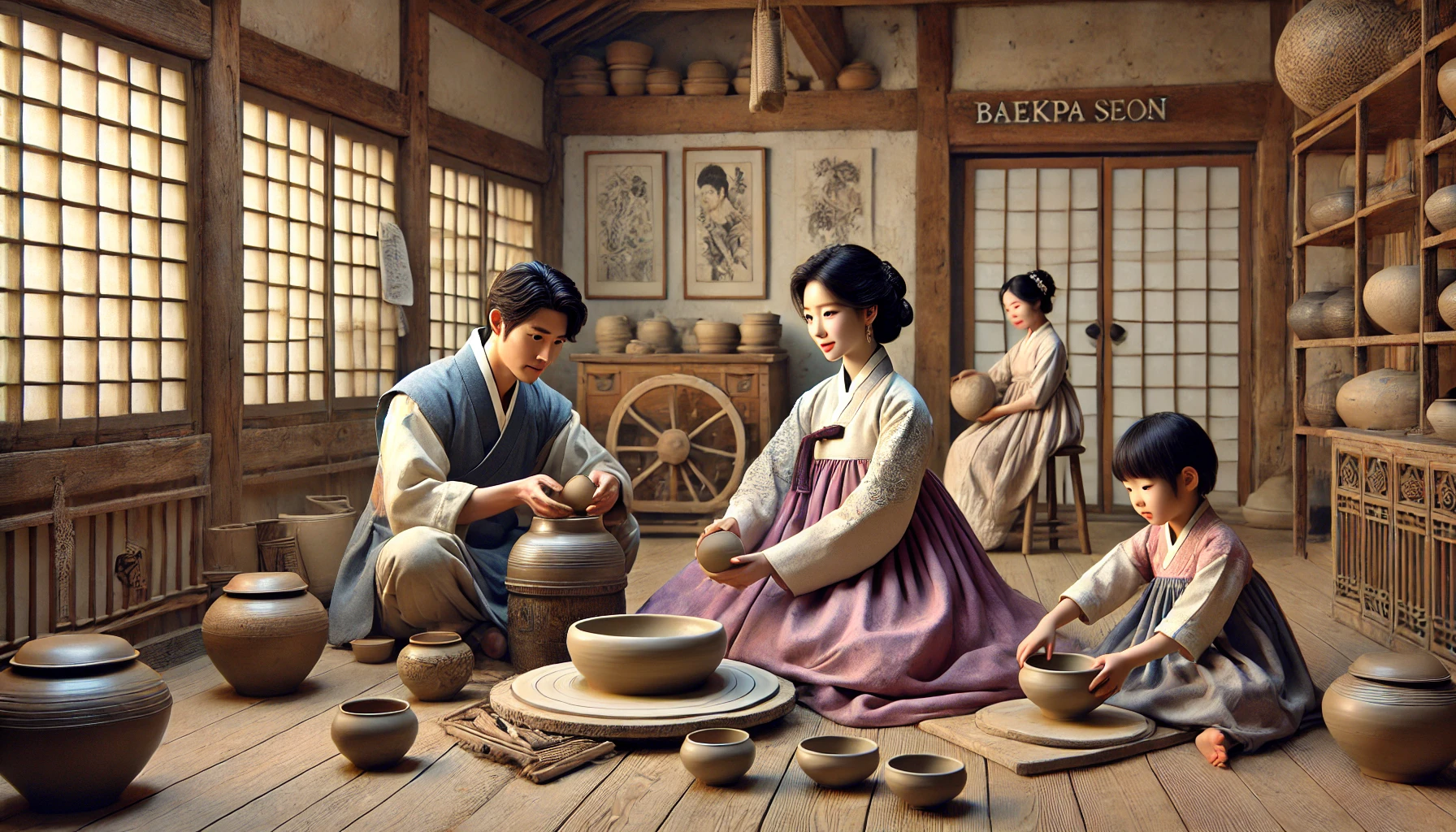 百婆仙 二人の出会いと結婚